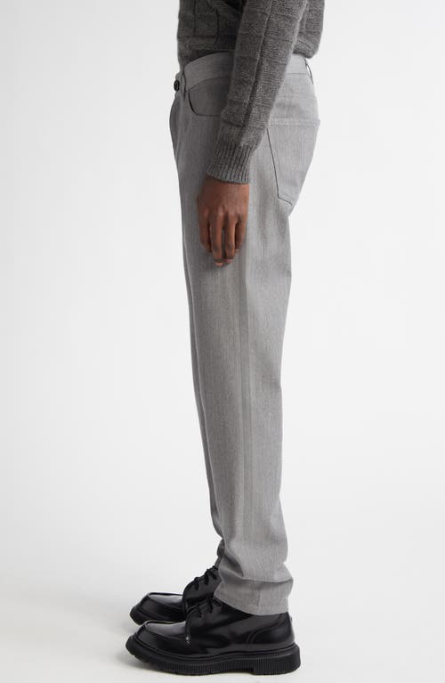 Isaia Five-pocket Slim Fit Chinos In Medium Grey