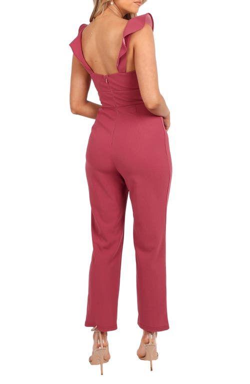 Petal And Pup Petal & Pup Mirabelle Ruffle Jumpsuit In Red