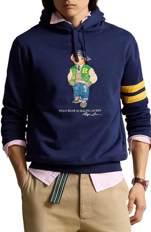 Shop Polo Ralph Lauren Polo Bear Hoodie In Newport Navy Bear