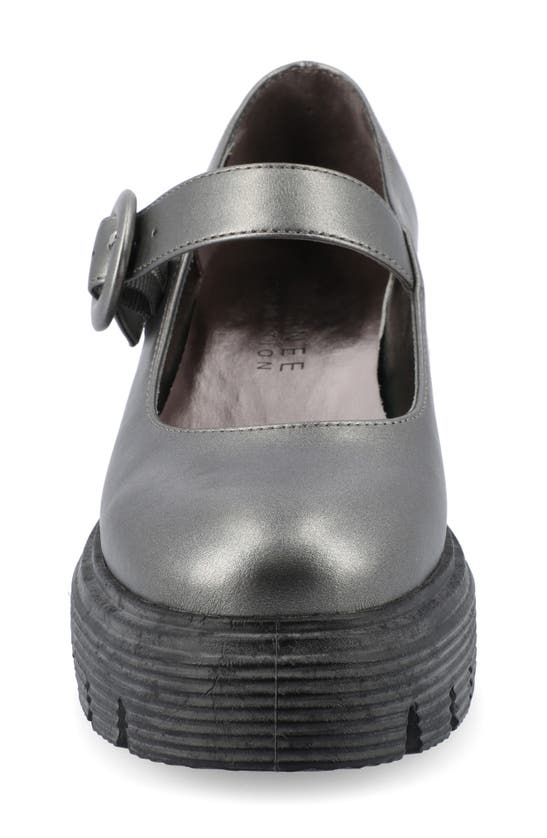 Journee Collection Zarynn Mary Jane Platform Pump In Pewter