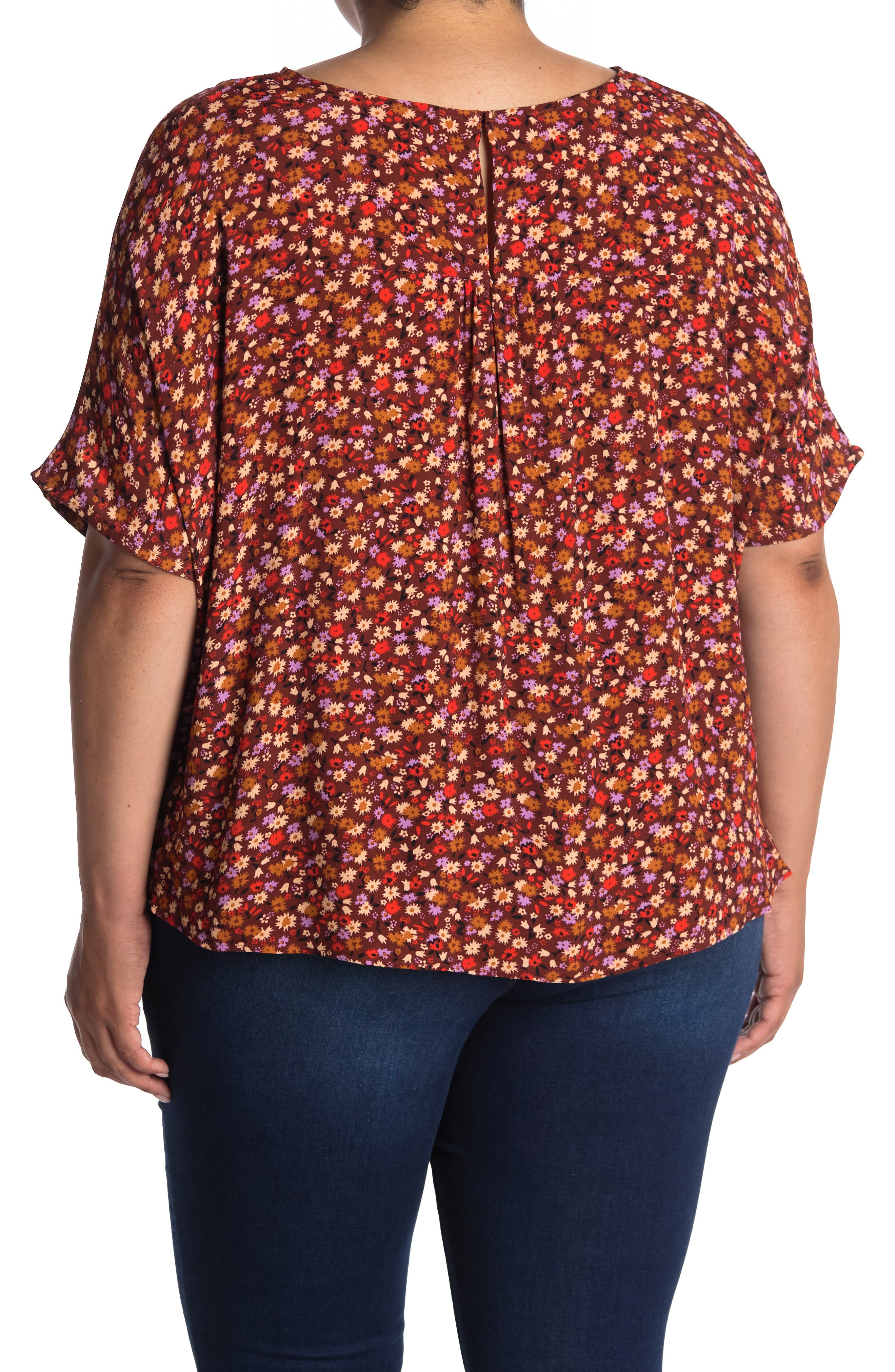 Madewell Rhyme Floral Top In Spring Floral Rusted