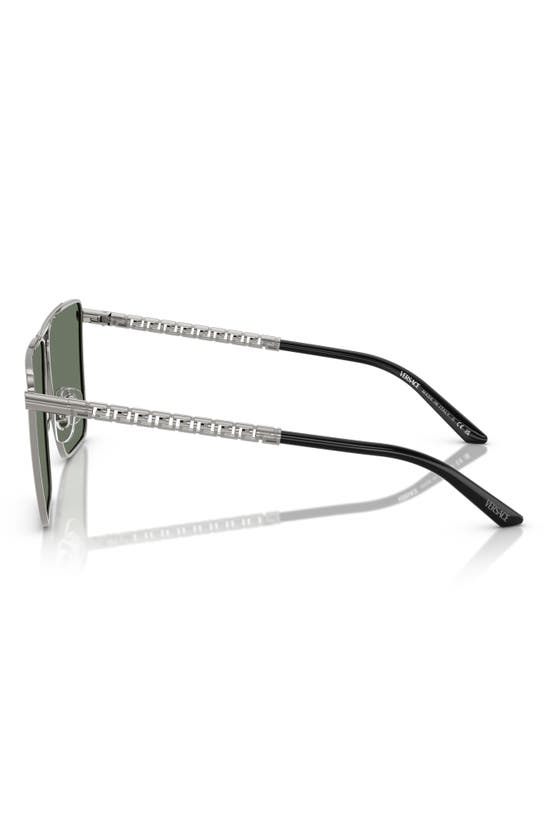 Versace 64mm Oversize Pillow Sunglasses In Gunmetal