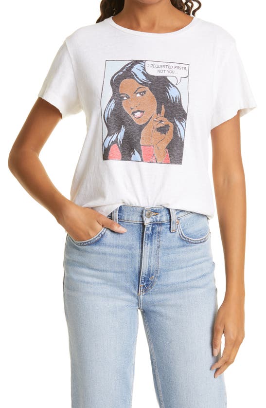 Re/done Requested Pasta Classic T-shirt In Vintage White