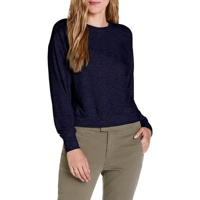 Michael Starts Crewneck Pullover Top, Blue/green