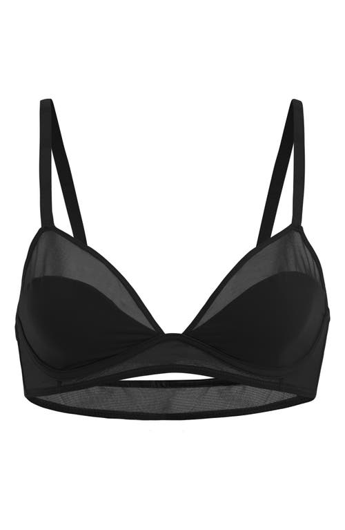 Wolford Stretchy Nylon Bralette In Black