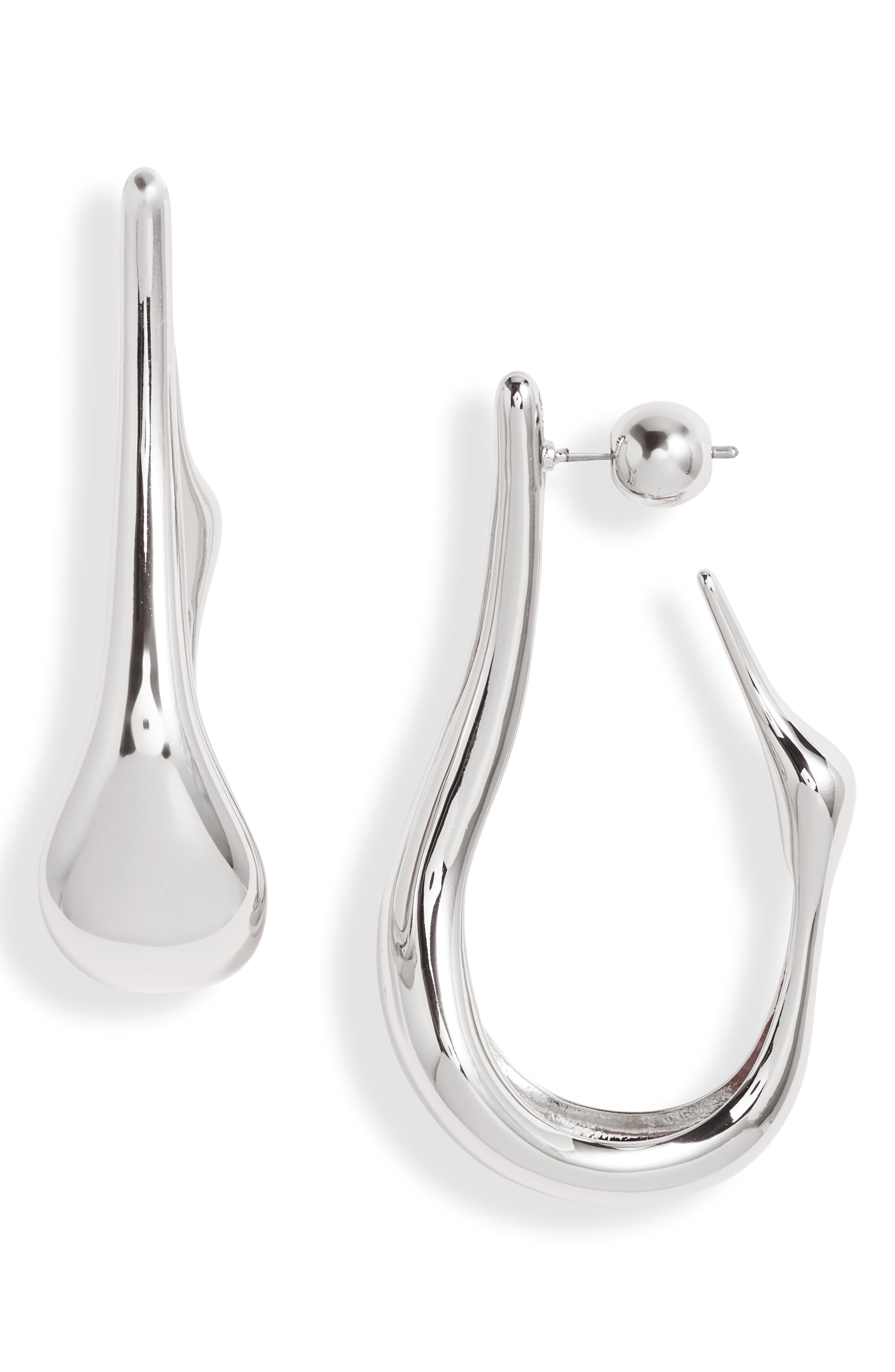 Jenny Bird Collette Hoops in High Polish Silver 