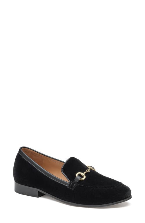 Johnston & Murphy Ali Bit Loafer In Black Velvet