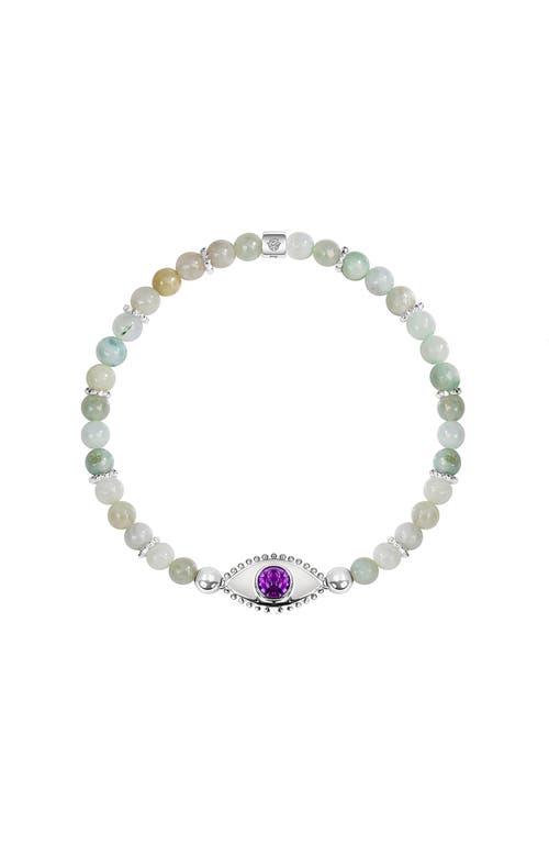 Karma And Luck Prosperity Magnet In Green/purple/silver