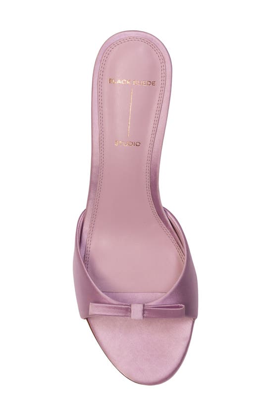 Black Suede Studio Albie Slide Sandal In Dusty Mauve Satin