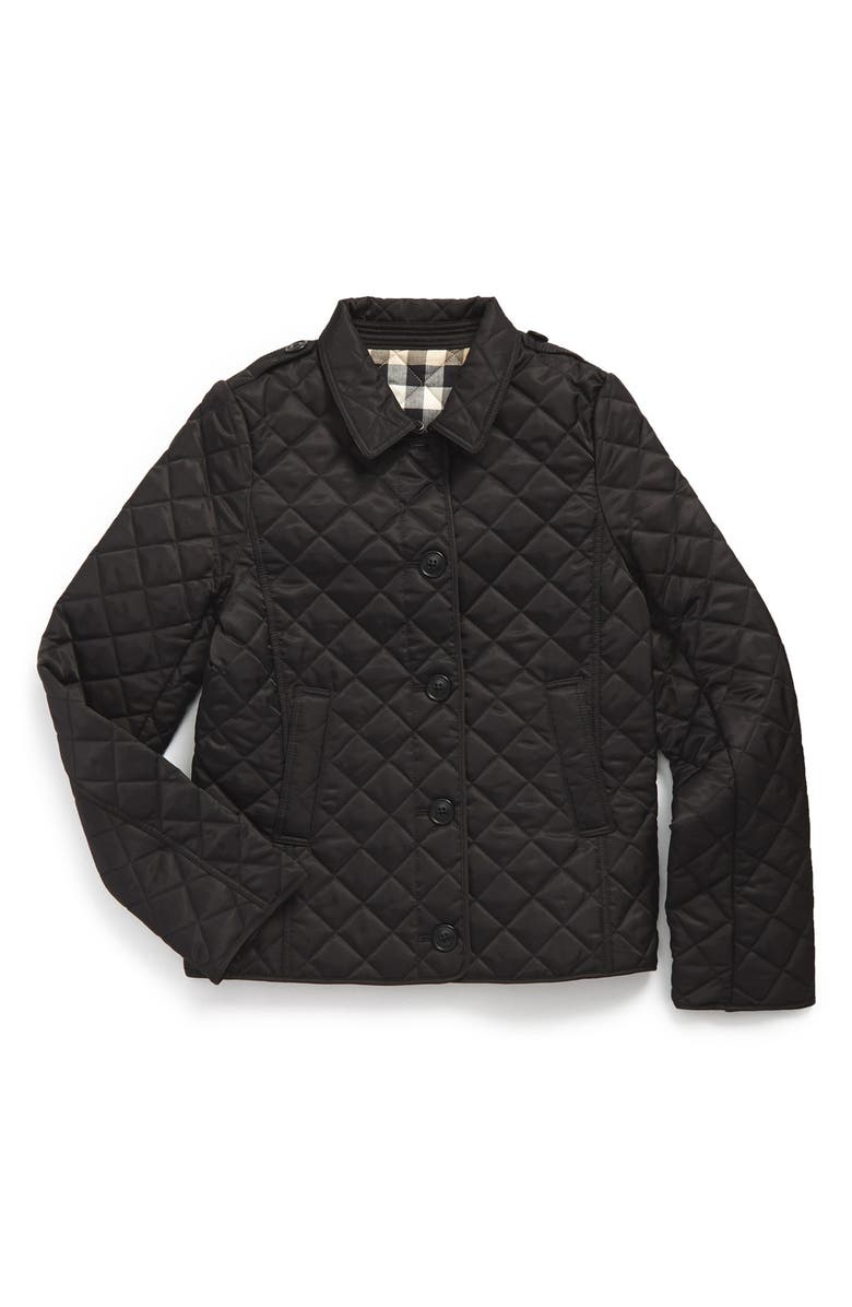 Burberry 'Mini Ashurst' Quilted Jacket Girl's Burberry 'Mini Ashurst' Quilted