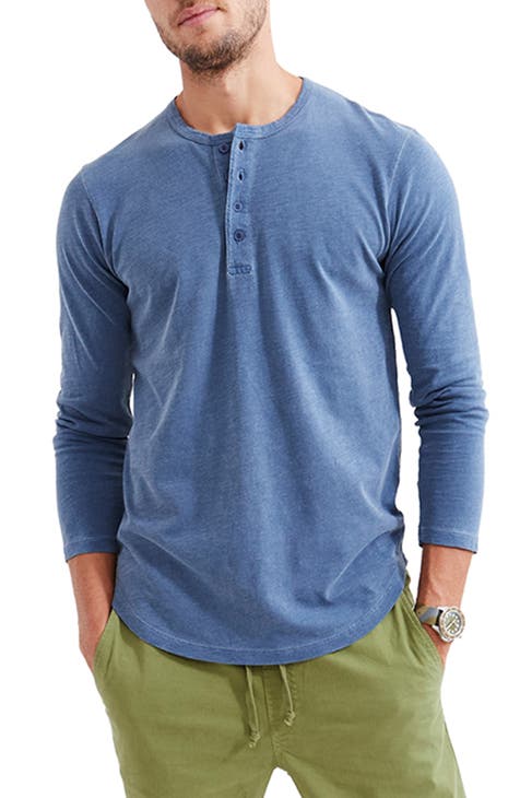 Men's Blue Henley Shirts