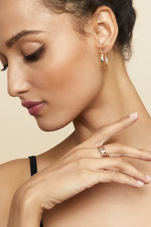 Oradina 14k Yellow Gold Power Stack Ring In Yellow Gold