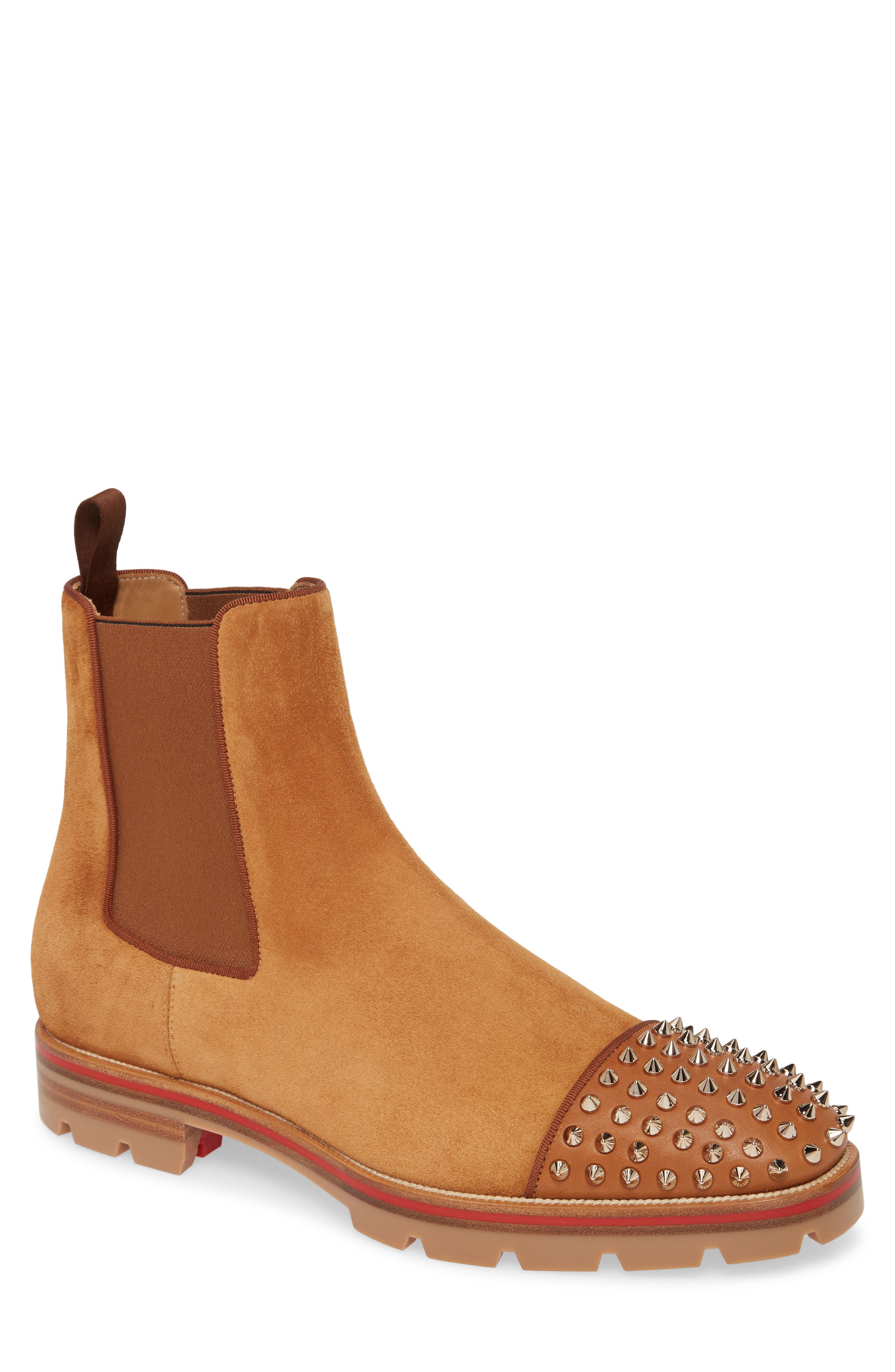 mens louboutin studded boots