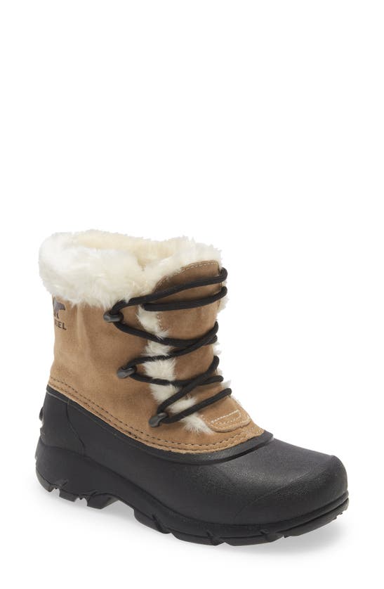 SOREL SNOW ANGEL FAUX FUR DETAIL WATERPROOF BOOT