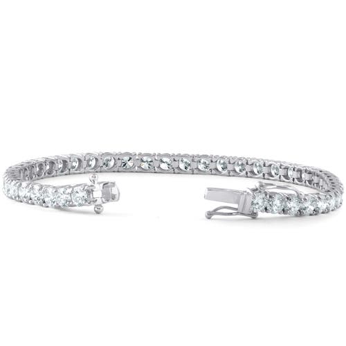 Shop Bliss Diamond 10 Ct Diamond Tennis Bracelet 18k White Gold Lab Grown 7"