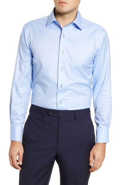LORENZO UOMO TRIM FIT OXFORD COTTON DRESS SHIRT,NF9F205