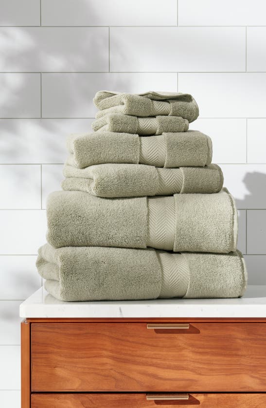 Nordstrom Organic Hydrocotton 6-piece Towel Set $144 Value In Green Halo
