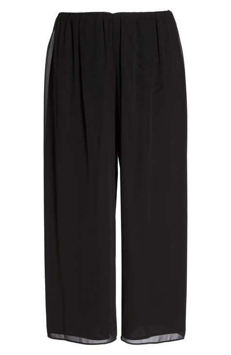 Chiffon Wide-Leg Pants Women Spring Summer Drape High-Waisted Split Trousers  Loose Double-Layer Thin Pants : : Clothing, Shoes & Accessories