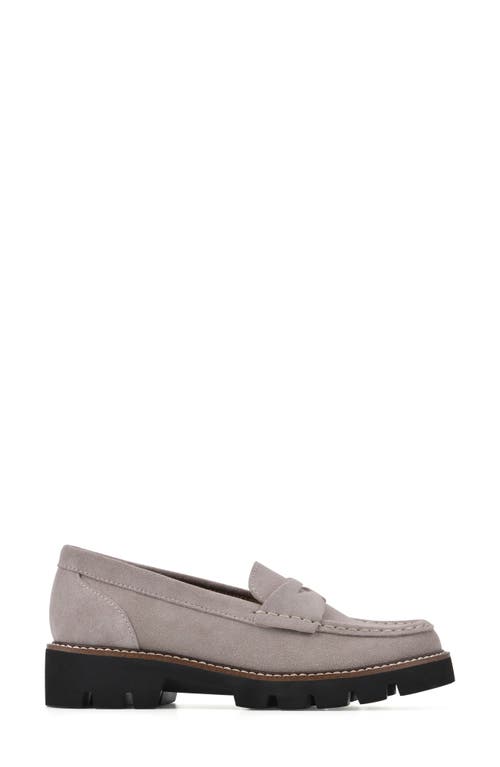 White Mountain Footwear Gunner Lug Sole Platform Loafer In Light Taupe/suede