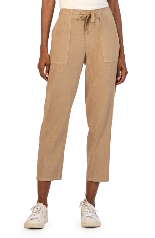 KUT from the Kloth Rosalie Linen Blend Drawstring Ankle Pants at Nordstrom,