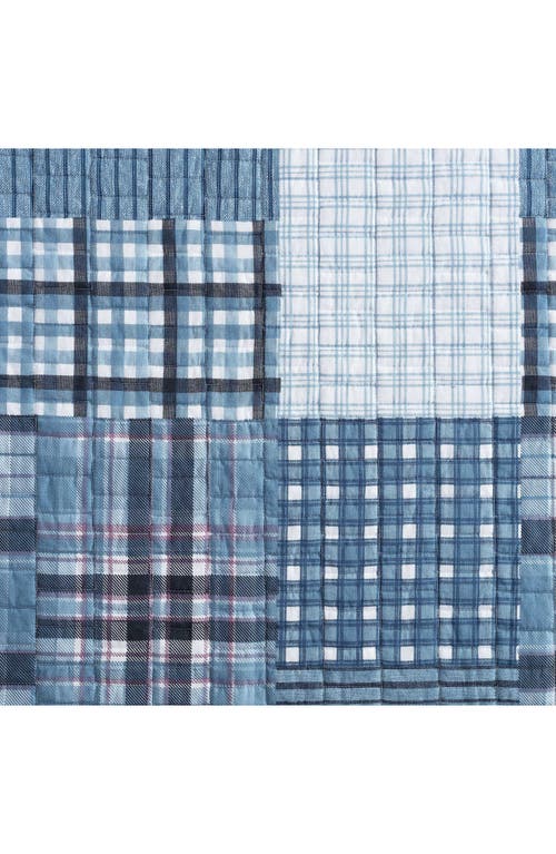 Eddie Bauer Hawthorne Cotton Quilt 3-piece Set In Spring White/blue/purple