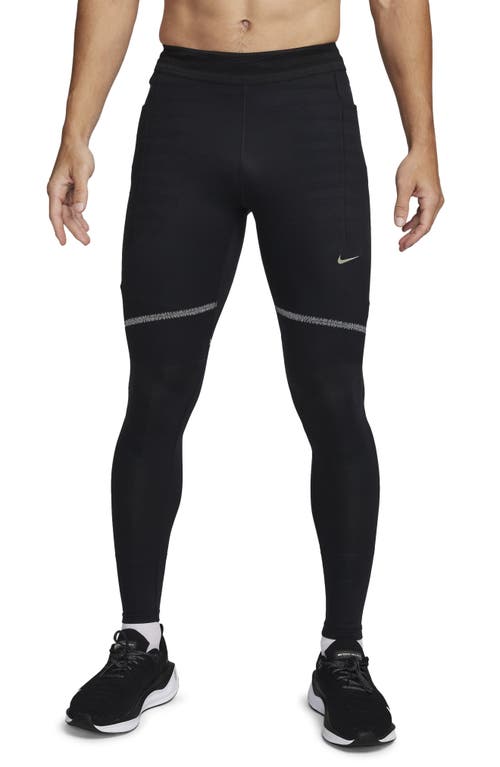 Shop Nike Dri-fit Run Division Running Tights In Black/dark Stucco