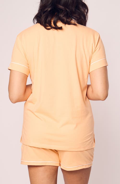 Shop Petite Plume Luxe Pima Cotton Short Pajamas In Orange