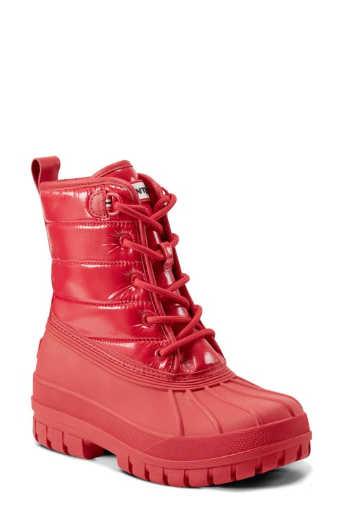 Shop Hunter Stanly Insulated Waterproof Duck Boot In Flashy Red