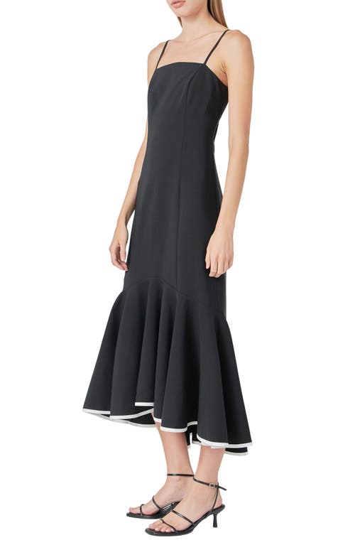 Endless Rose Flounce Hem Dress In Black