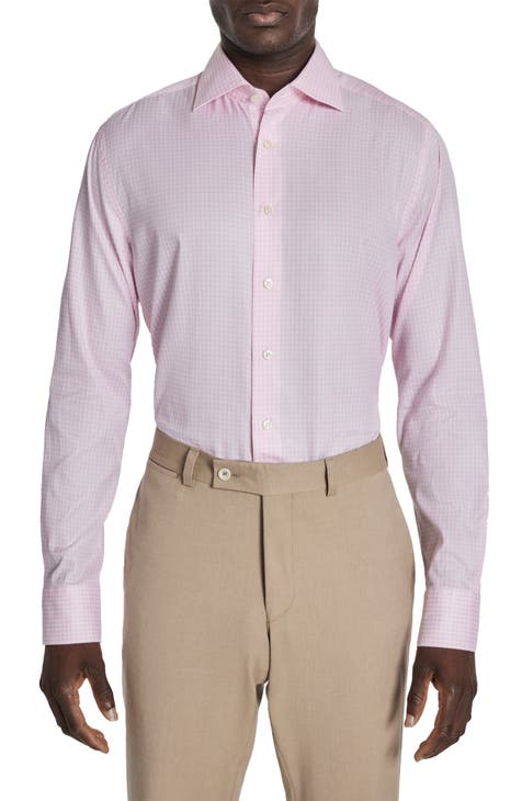 Royland Check Herringbone Dress Shirt (Regular & Big)