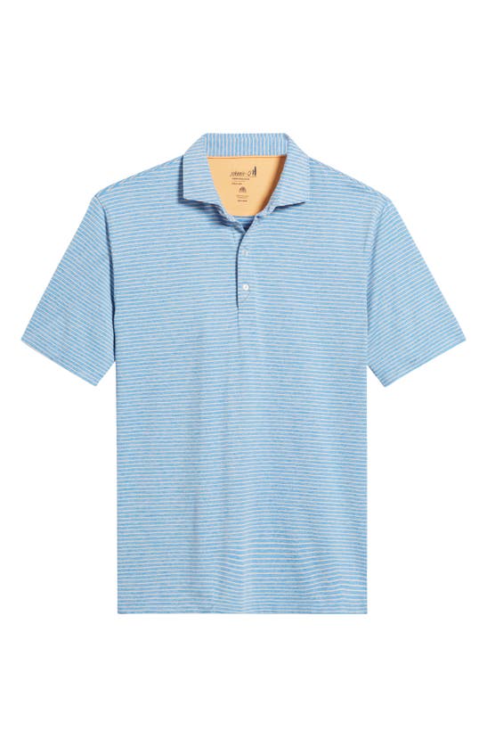 Shop Johnnie-o Michael Stripe Performance Golf Polo In Victory
