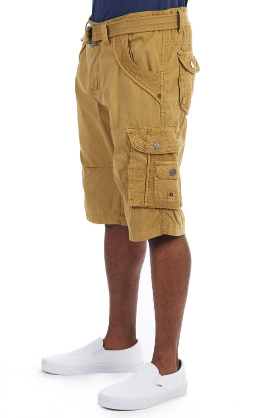X-ray Belted Bermuda Cargo Shorts In New Khaki