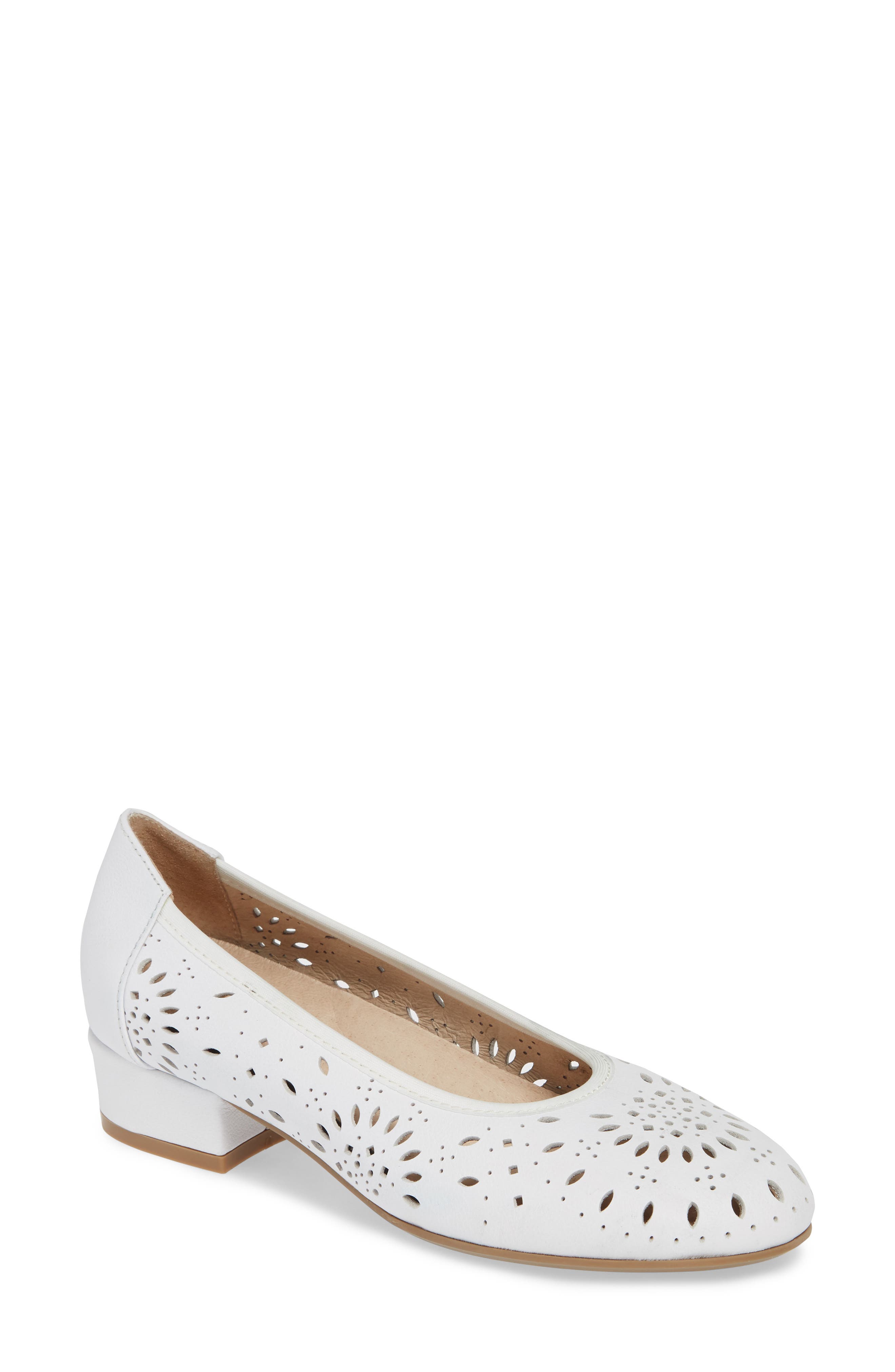 David Tate Proud Cutout Pump- White
