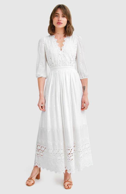 Belle & Bloom All Eyes On Me Midi Dress - White