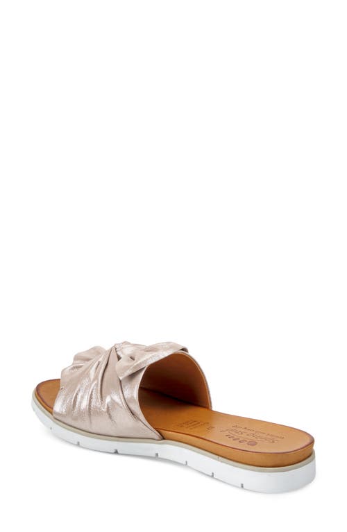 Shop Spring Step Lavona Metallic Slide Sandal In Silver