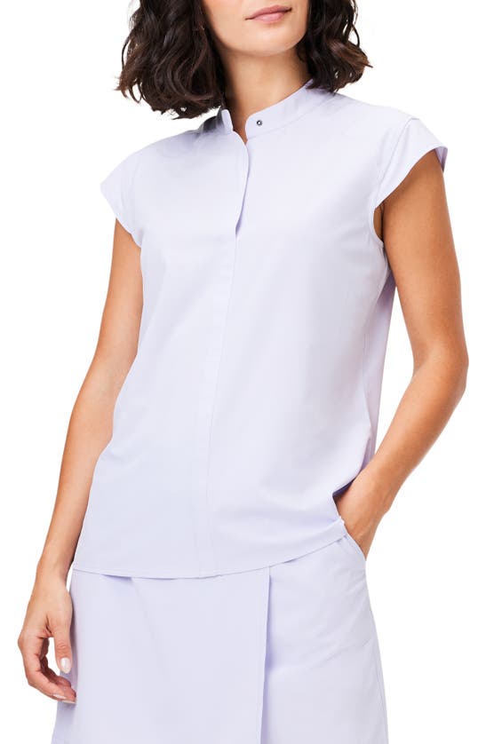 Nz Active By Nic+zoe Tech Stretch Quarter Snap Shirt In Wisteria