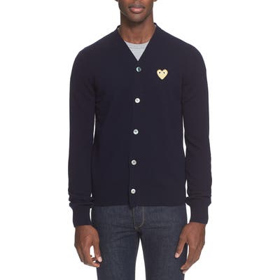 Commes Des Garcons Play Wool V-Neck Cardigan