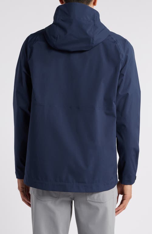 Shop Zella Waterproof Hooded Jacket In Navy Eclipse