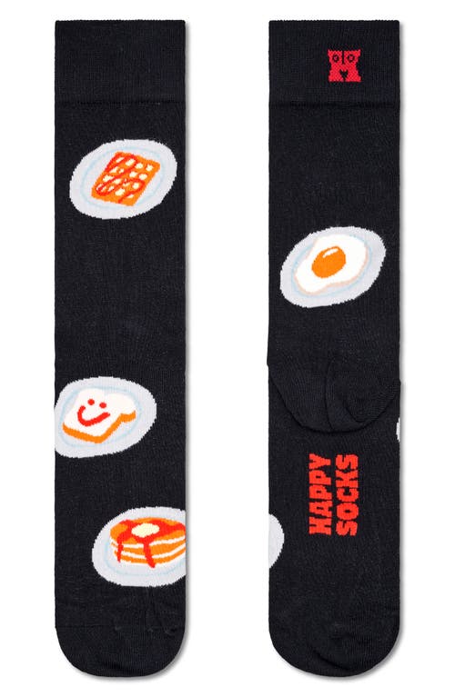 Shop Happy Socks Breakfast Socks In Black