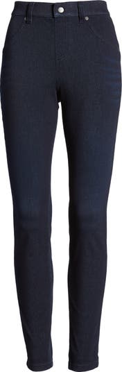 HUE Size M Ultra Soft Fleece Lined Denim Leggings Ink Wash for sale online