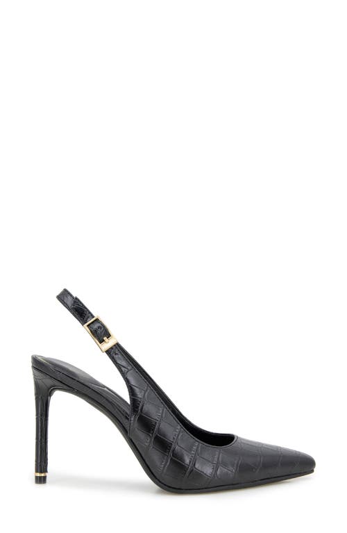 Kenneth Cole Quinnly Slingback Pump In Black Croco