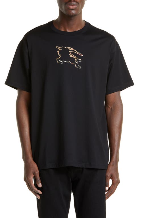 burberry Padbury Equestrian Knight Graphic T-Shirt Black at Nordstrom,