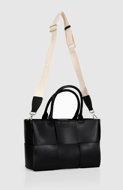 Shop Belle & Bloom Long Way Home Woven Tote In Black