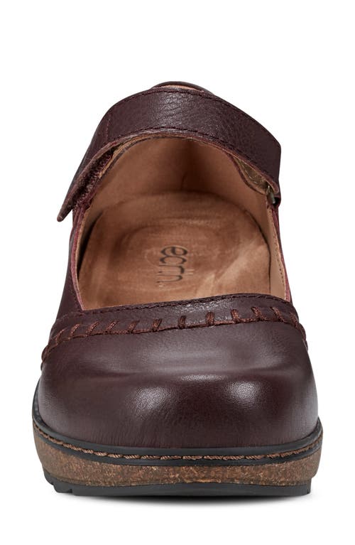 Earth Kalece Womens Adjustable Leather Mary Jane Heels In Burgundy