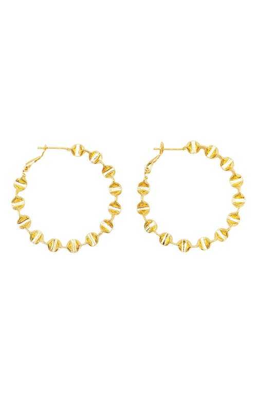 Petit Moments Talos Textured Bead Hoops In Gold