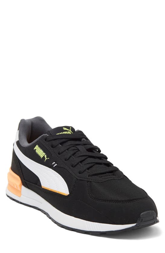 Puma Graviton Running Shoe In Black- White-lily Pad