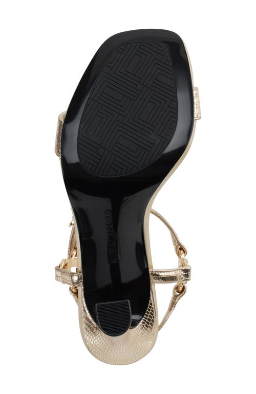 Shop Karl Lagerfeld Paris Cybil Ankle Strap Sandal In Champagne