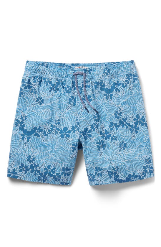 Reyn Spooner 50th State Waves Swim Trunks In Lichen Blue | ModeSens