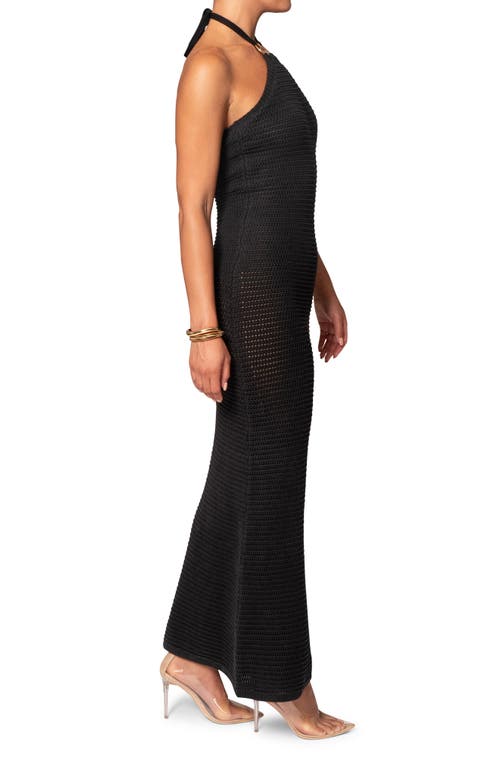 Shop Jluxlabel Overseas Halter Maxi Dress In Black