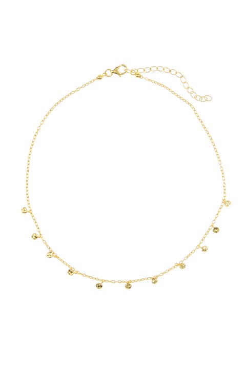 14K Gold Plated Sterling Silver Confetti Choker Necklace